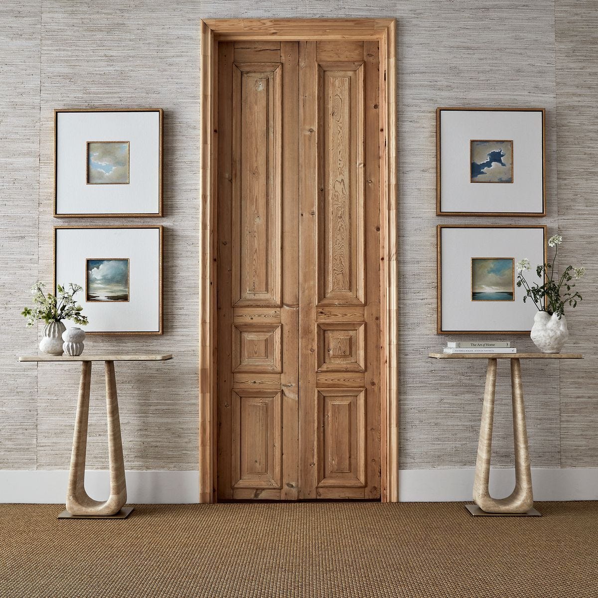 About Turn Console Table in Travertine - undefined