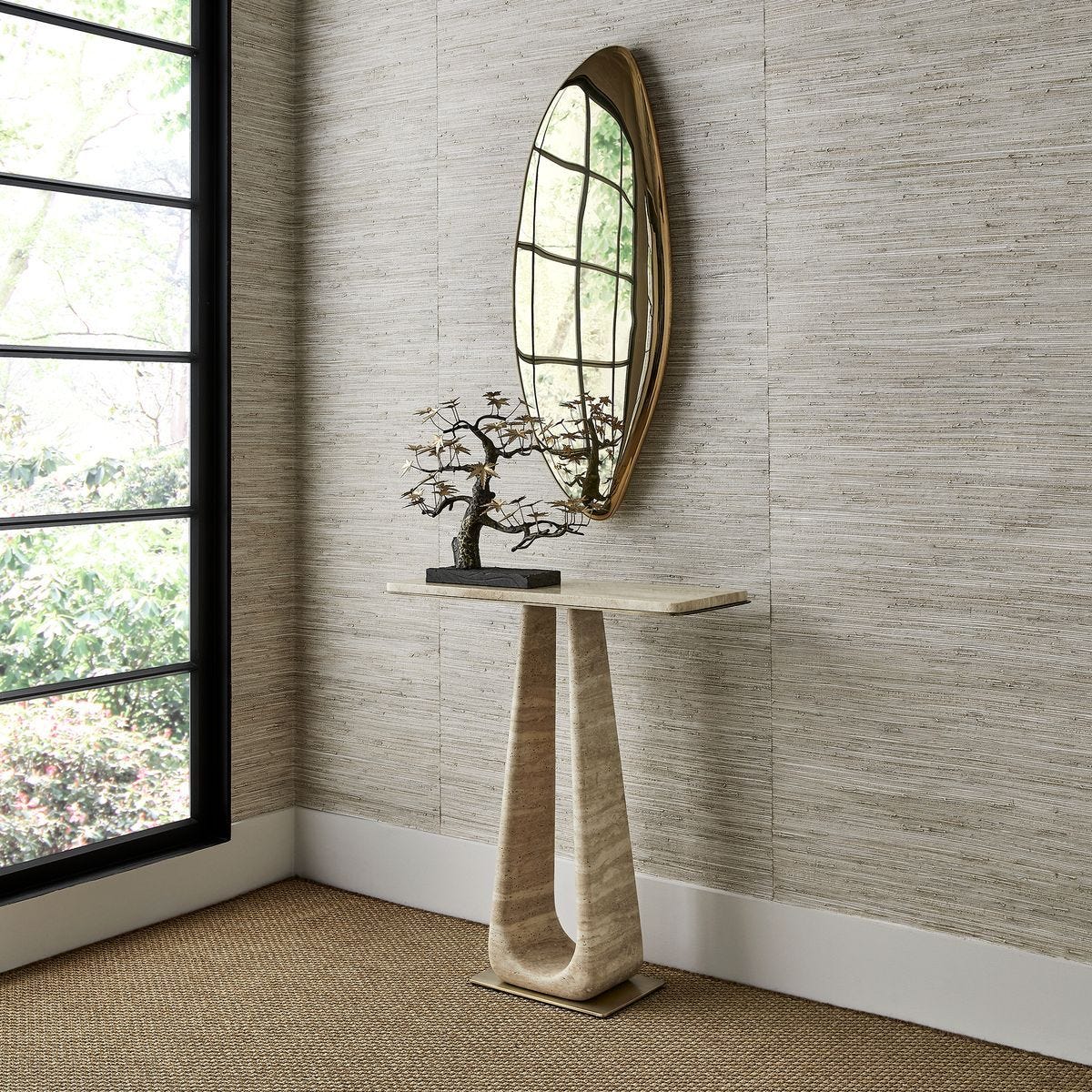 About Turn Console Table in Travertine - undefined