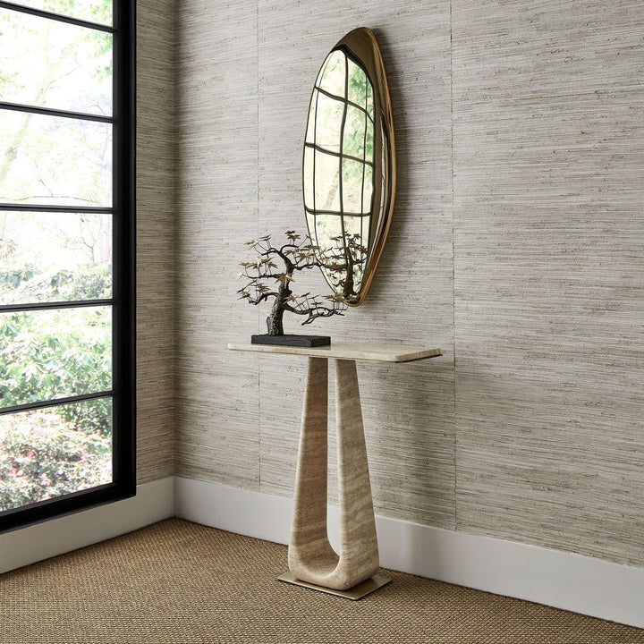 About Turn Console Table in Travertine - undefined