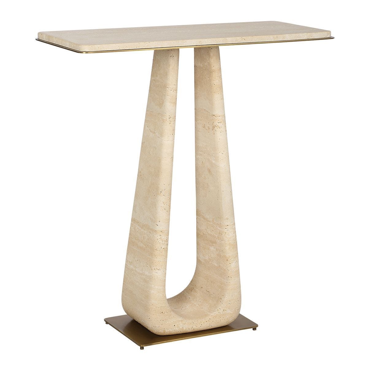 About Turn Console Table in Travertine - undefined