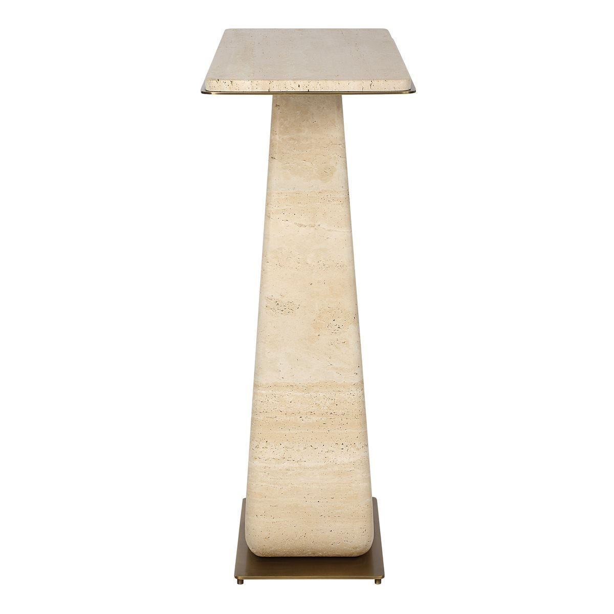 About Turn Console Table in Travertine - undefined
