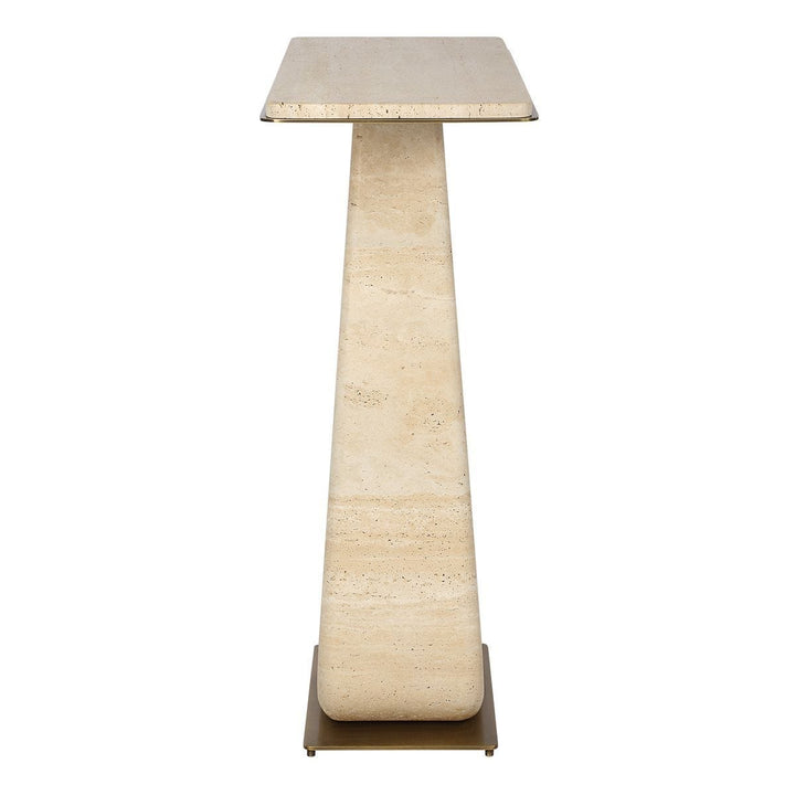 About Turn Console Table in Travertine - undefined