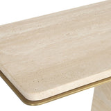 About Turn Console Table in Travertine - undefined