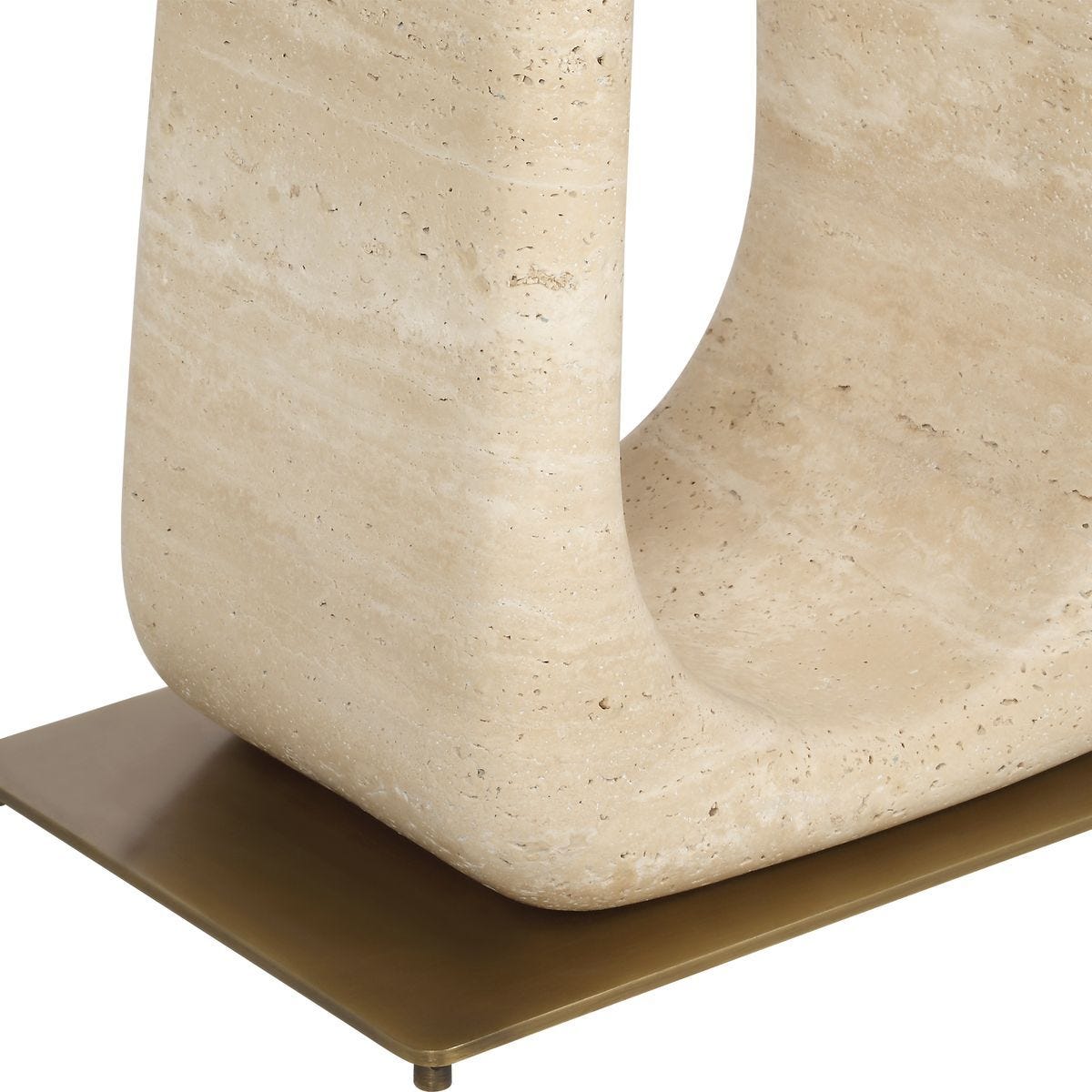 About Turn Console Table in Travertine - undefined