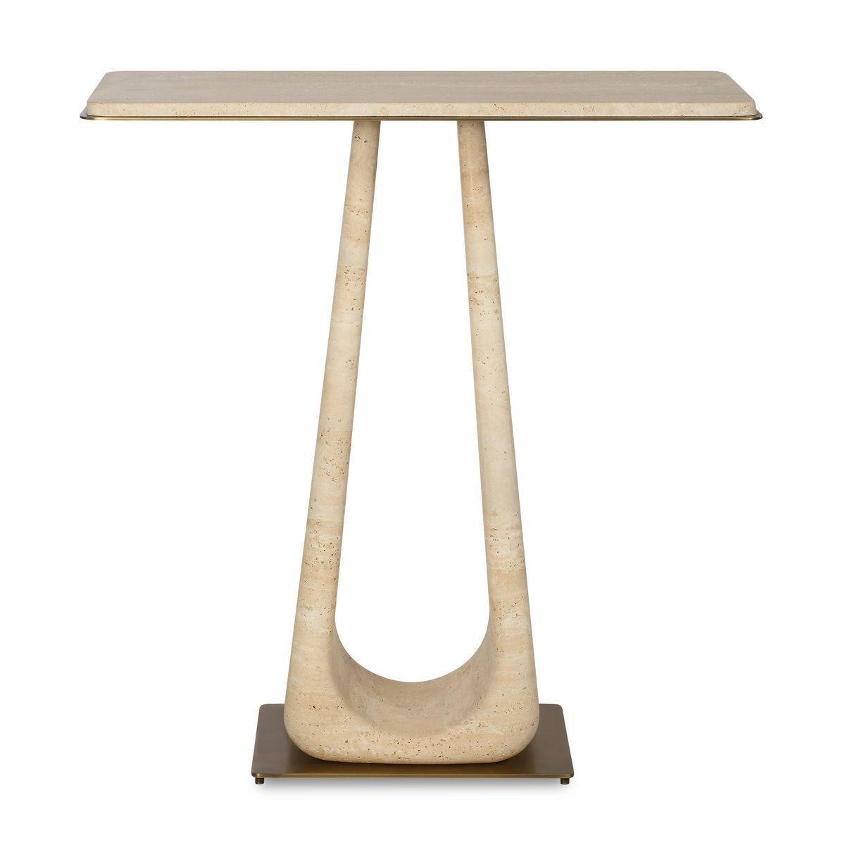About Turn Console Table in Travertine - undefined