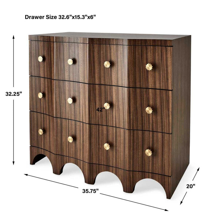 Grand Flute 3 Drawer Chest - undefined
