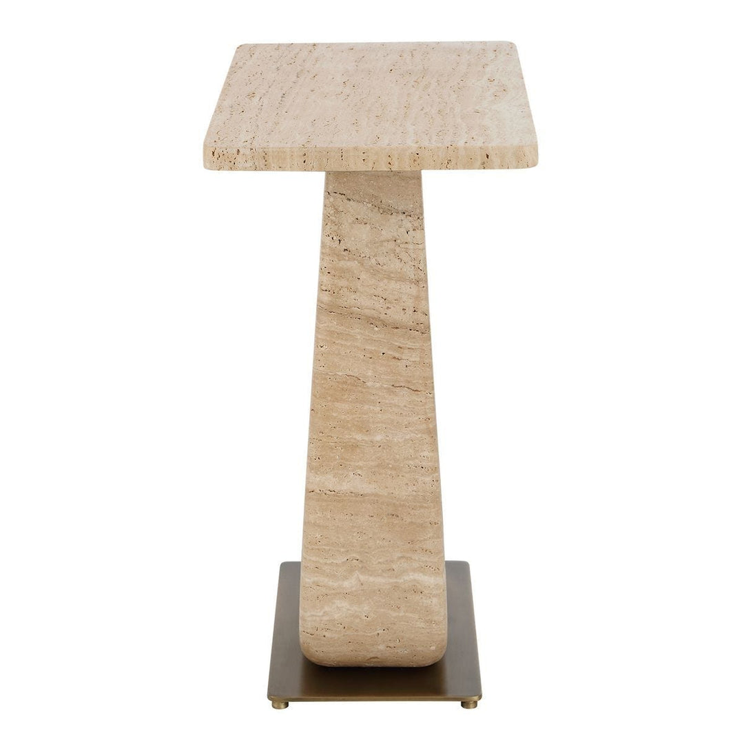 About Turn Side Table in Travertine - undefined