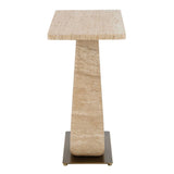 About Turn Side Table in Travertine - undefined
