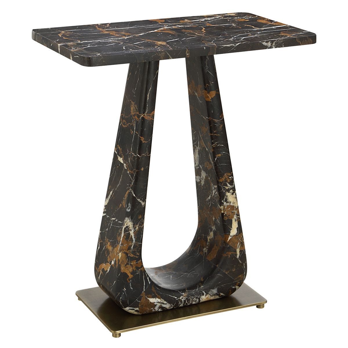 About Turn Side Table in Michelangelo Marble - undefined