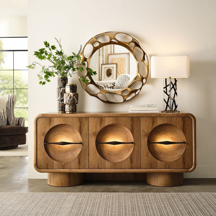 Forest Rings Lighted 3 Door Cabinet - undefined