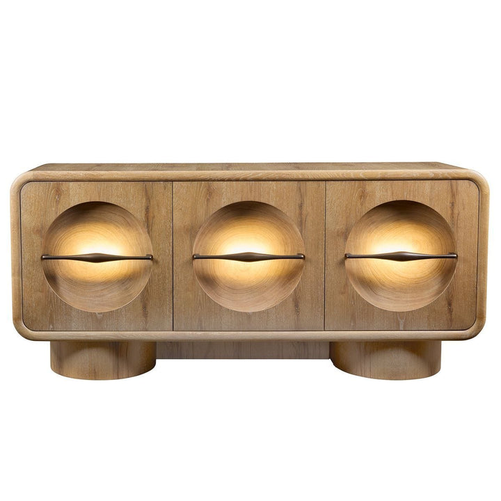 Forest Rings Lighted 3 Door Cabinet - undefined