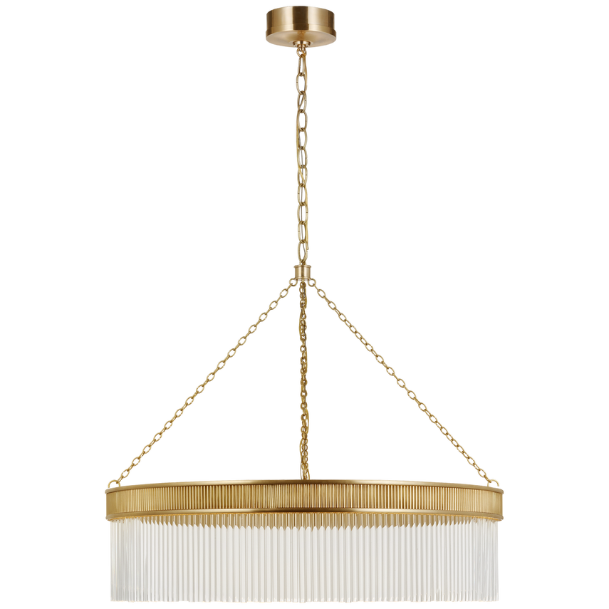 Menil Taklampa Large – Soft Brass With Crystal Rods
