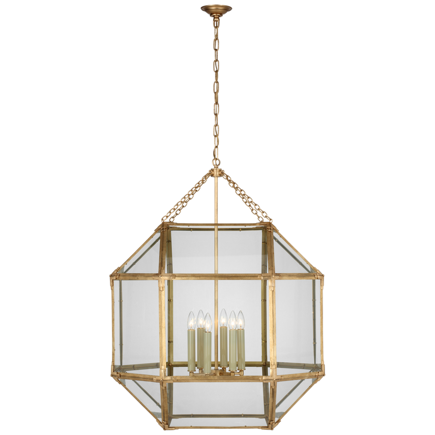 Morris Lykta Grande – Gilded Iron With Clear Glass
