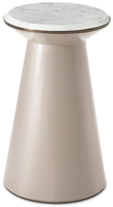 Small Contour Side Table in Taupe & Pearl - undefined