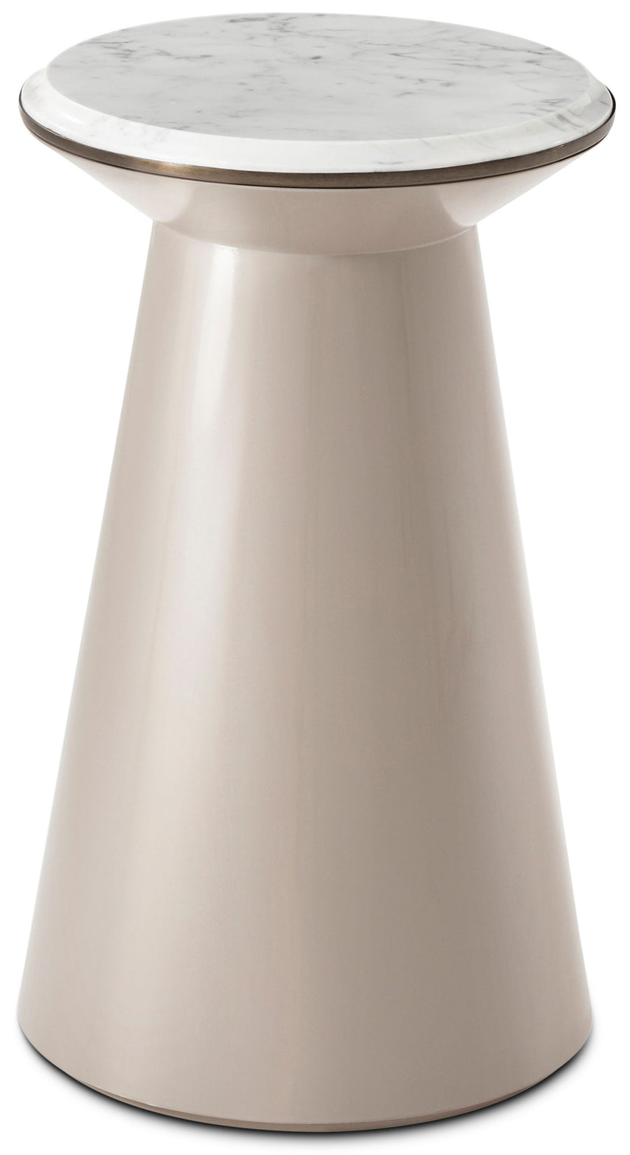 Litet Contour sidobord i Taupe & Pearl