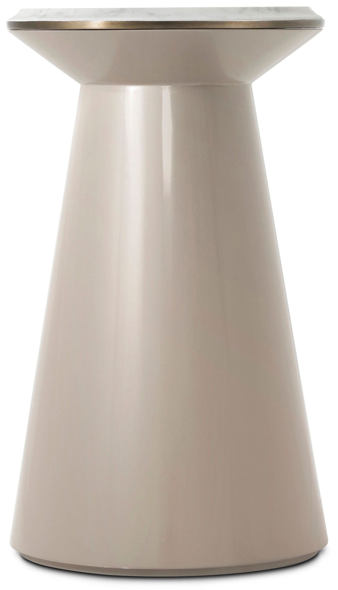 Litet Contour sidobord i Taupe & Pearl