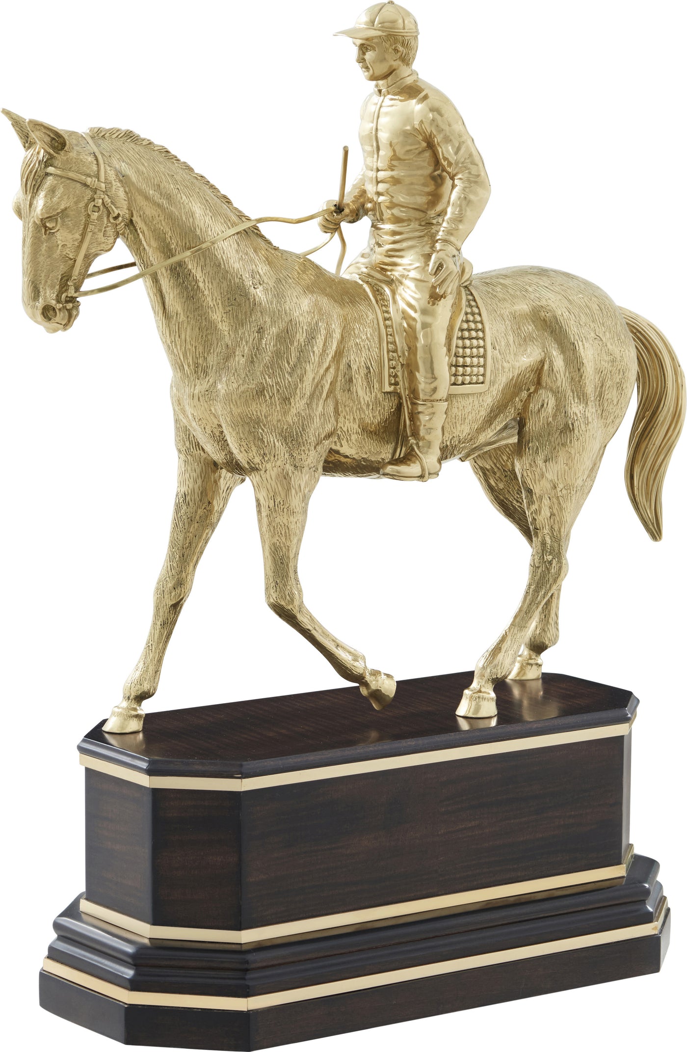 Thoroughbred Horse skulptur i polerad mässing