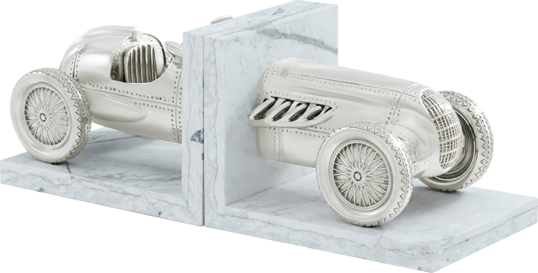 Bookshelf Racer in Nickel Plated Brass & Quartz