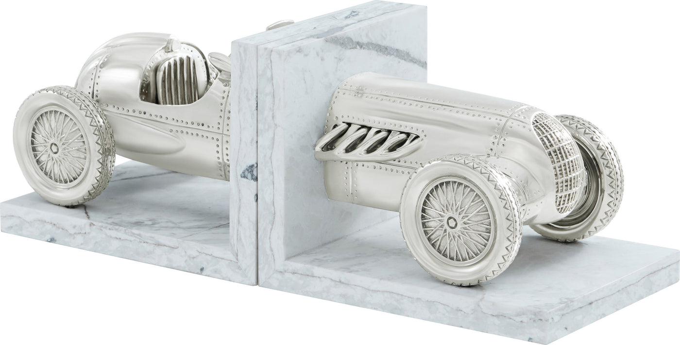 Bokhylla Racer i nickel Plated mässing & kvarts