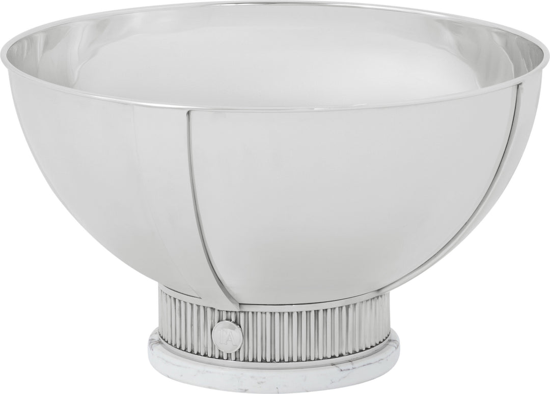 Gatsby Decorative Bowl in Nickel Plated Brass and Quartz