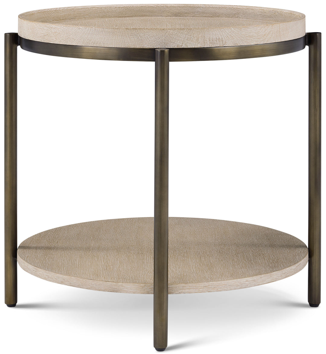 Iron Side Table Veneer Top