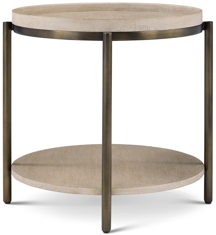 Iron Side Table Veneer Top