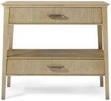 Balboa Wooden Bedside Table in Coastal Grey - undefined