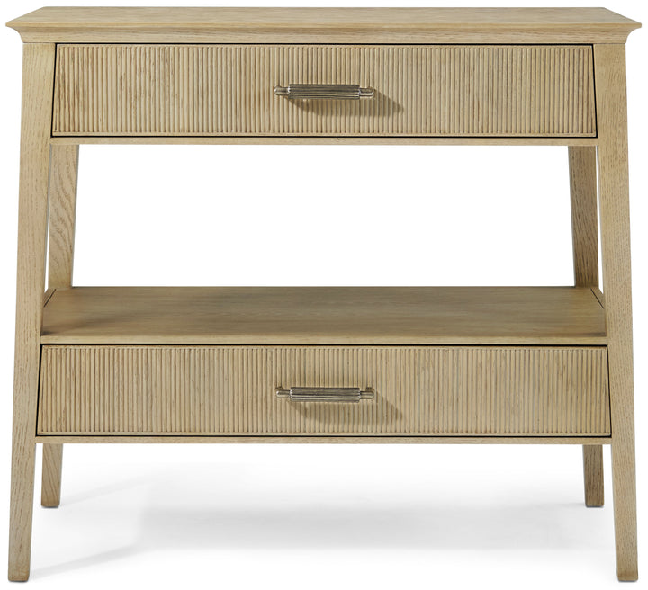 Balboa Wooden Bedside Table in Coastal Grey - undefined