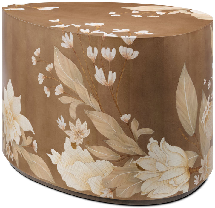 Bouquet Droplet Side Table in Toasted Cashew