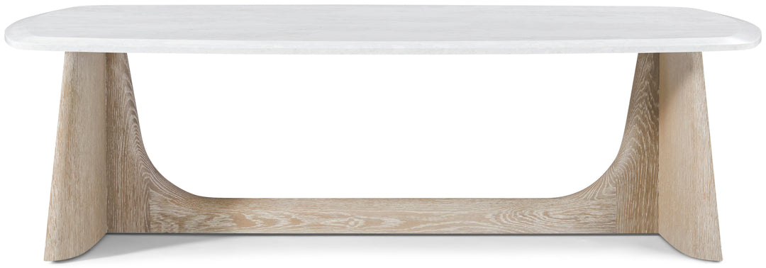 Wooden Coffee Table Marble Top