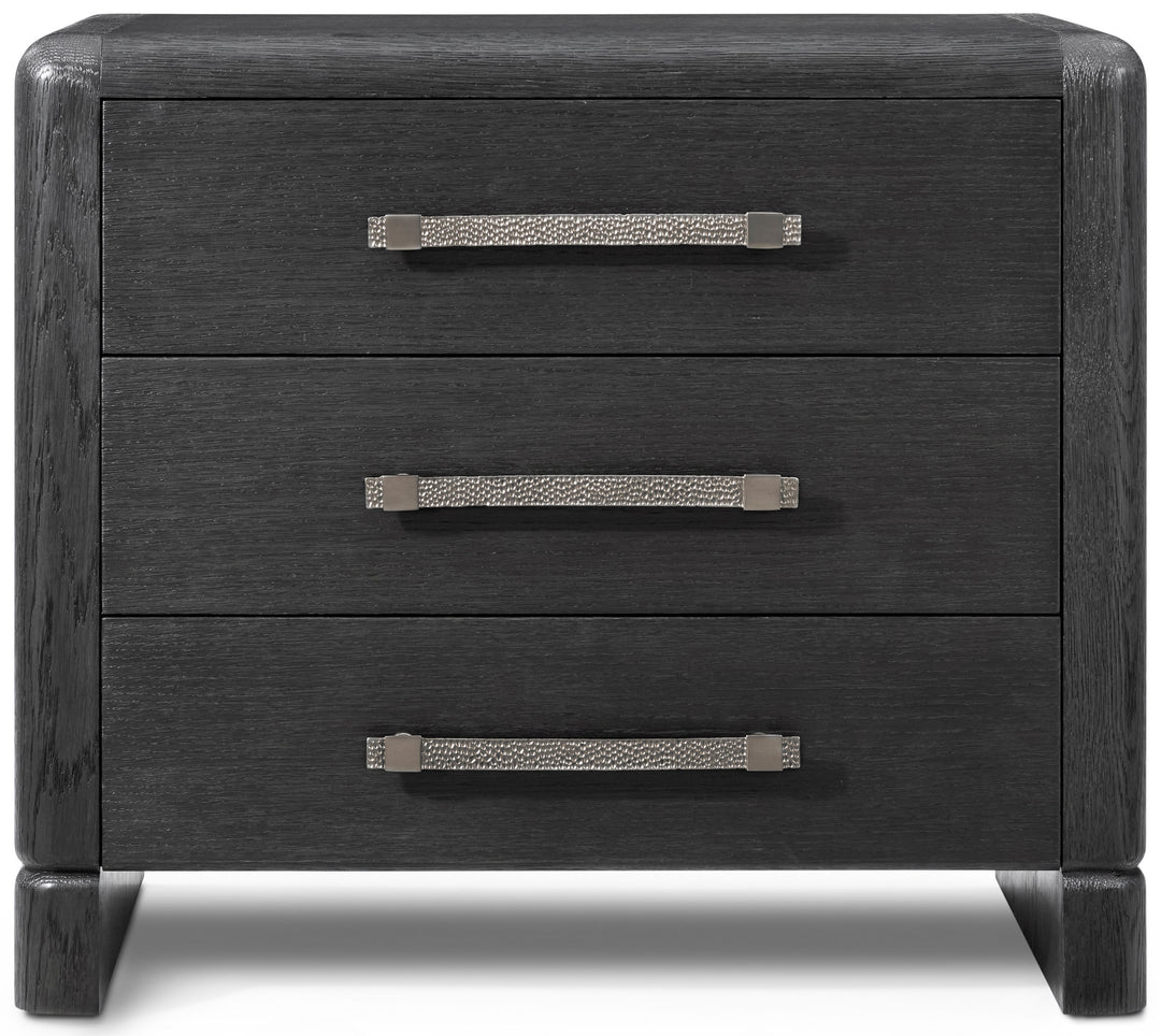 Luna 3-Drawer Bedside Table Dark