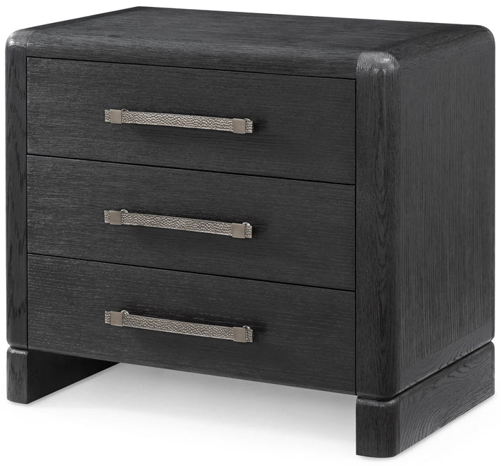 Luna 3-Drawer Bedside Table Dark