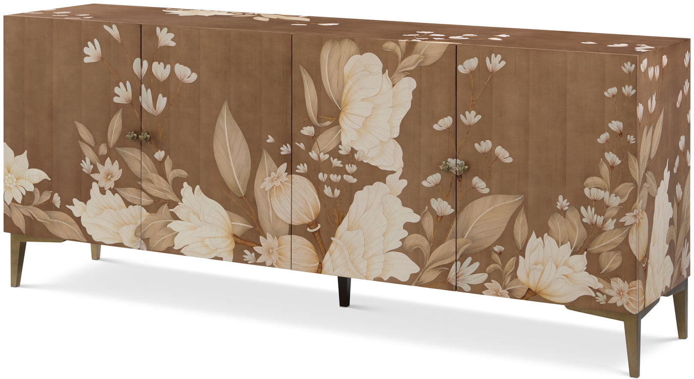 Bouquet sideboard i Toasted Cashew med 4 dörrar