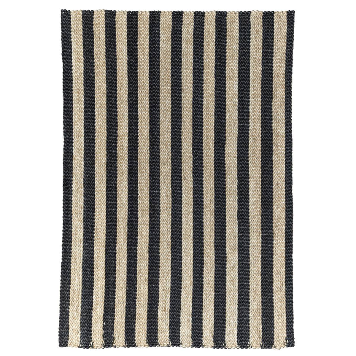 Abaca Raye matta från Nobilis i natur/svart, sedd ovanifrån