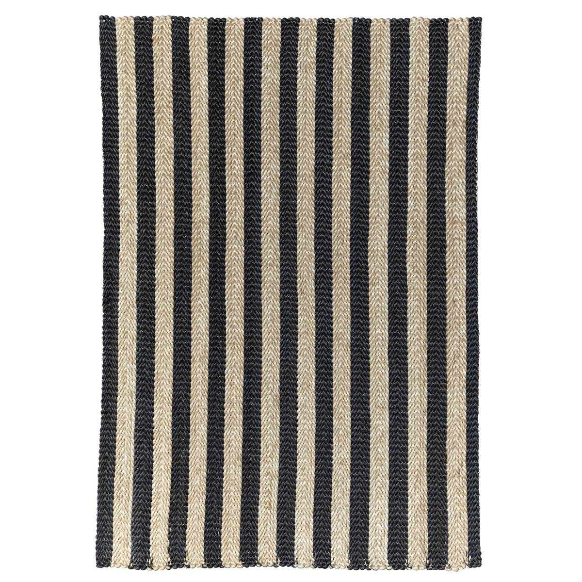 Abaca Raye matta från Nobilis i natur/svart, sedd ovanifrån