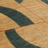Bauhaus matta från Nobilis i sand/petrol — detalj