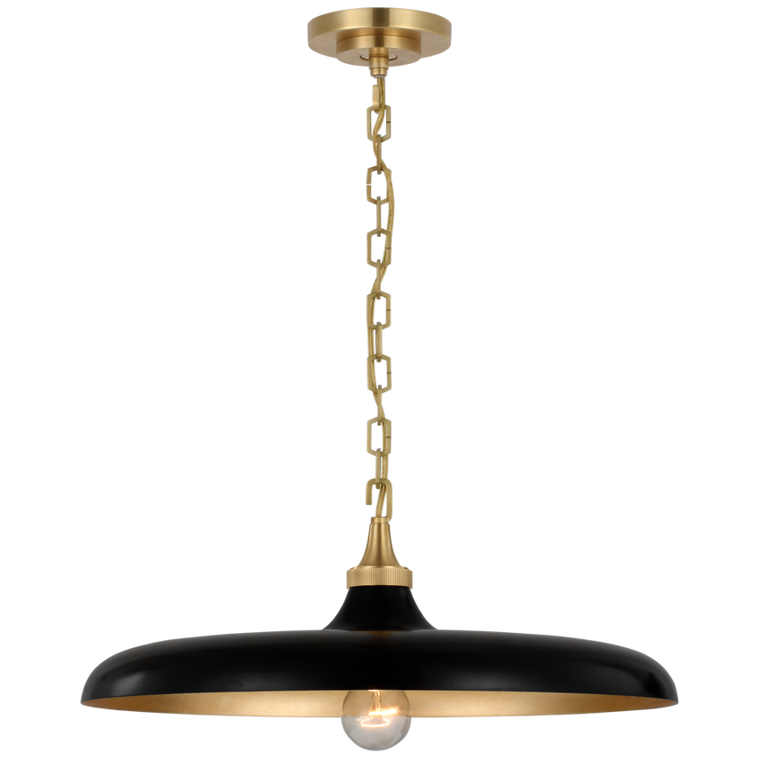 Piatto Takpendel – Hand-Rubbed Antique Brass With Aged Iron Shade