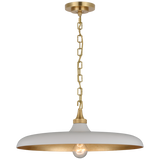 Piatto Takpendel – Hand-Rubbed Antique Brass With Plaster White Shade