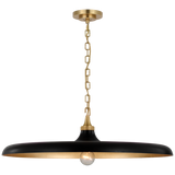 Piatto Takpendel Large – Hand-Rubbed Antique Brass With Aged Iron Shade