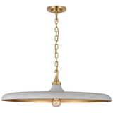 Piatto Takpendel Large – Hand-Rubbed Antique Brass With Plaster White Shade
