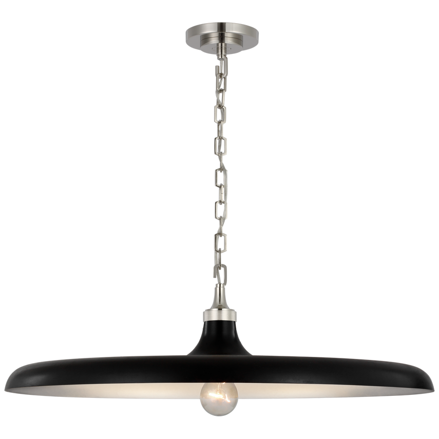 Piatto Takpendel Large – Polished Nickel With Aged Iron Shade