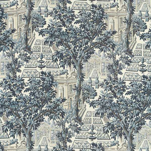 Italian Garden Indigo — Zoffany tygprov