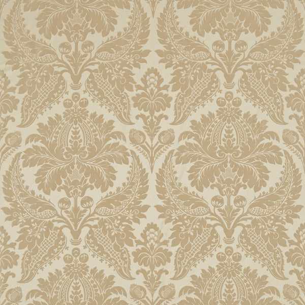 Zoffany Tyg Malmaison Damask Tygprov - Pale Gold