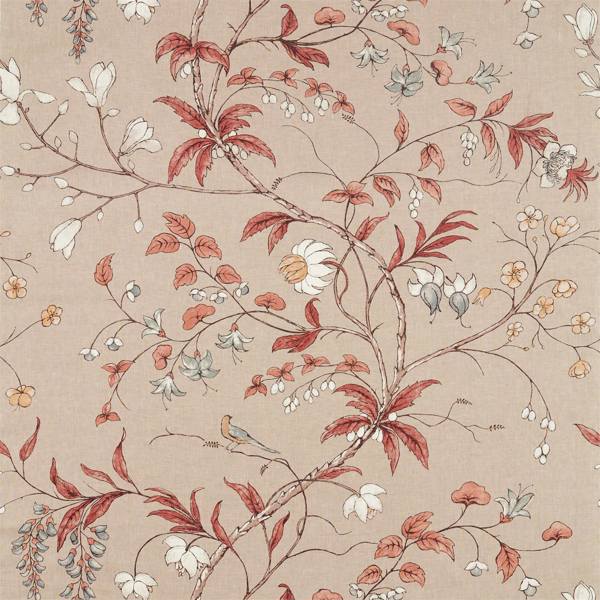 Zoffany Tyg Chambalon Trail Tygprov - Sunstone/Linen