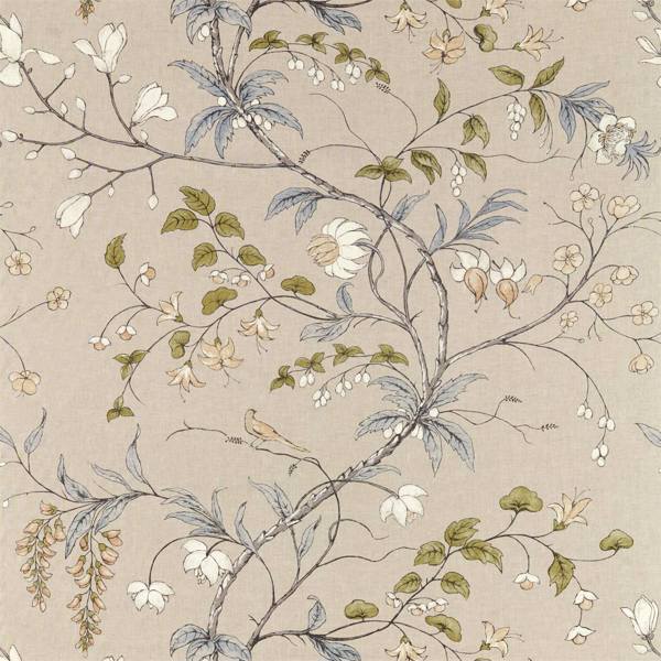 Zoffany Tyg Chambalon Trail Tygprov - Mercury/Platinum Grey