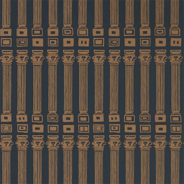 Zoffany Tapet Columns Tapetprov - Vine Black/Antique Gold
