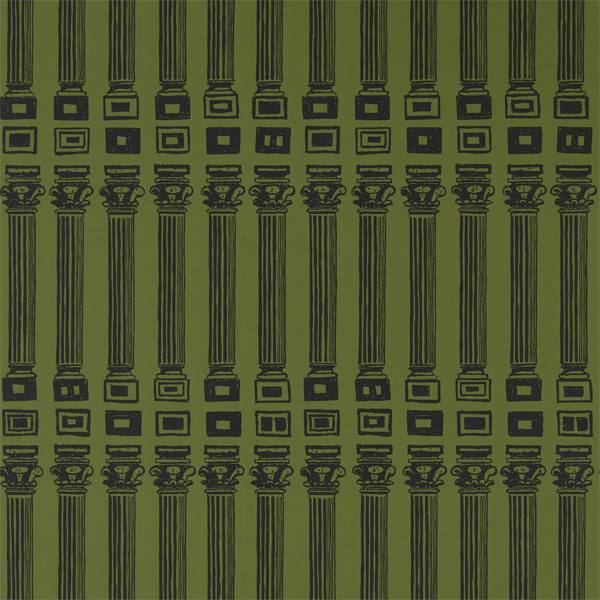 Zoffany Tapet Columns Tapetprov - Olive/Bone Black