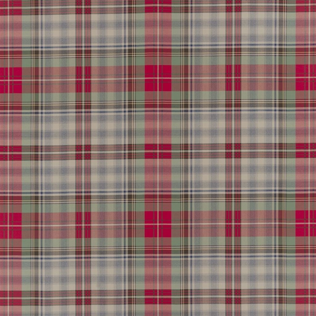 Abelard Plaid Vintage Red Fabric — Ralph Lauren Home tyg
