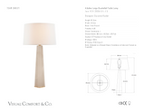 Adeline Large Quatrefoil Bordslampa — Suzanne Kasler for Visual Comfort & Co. måttskiss