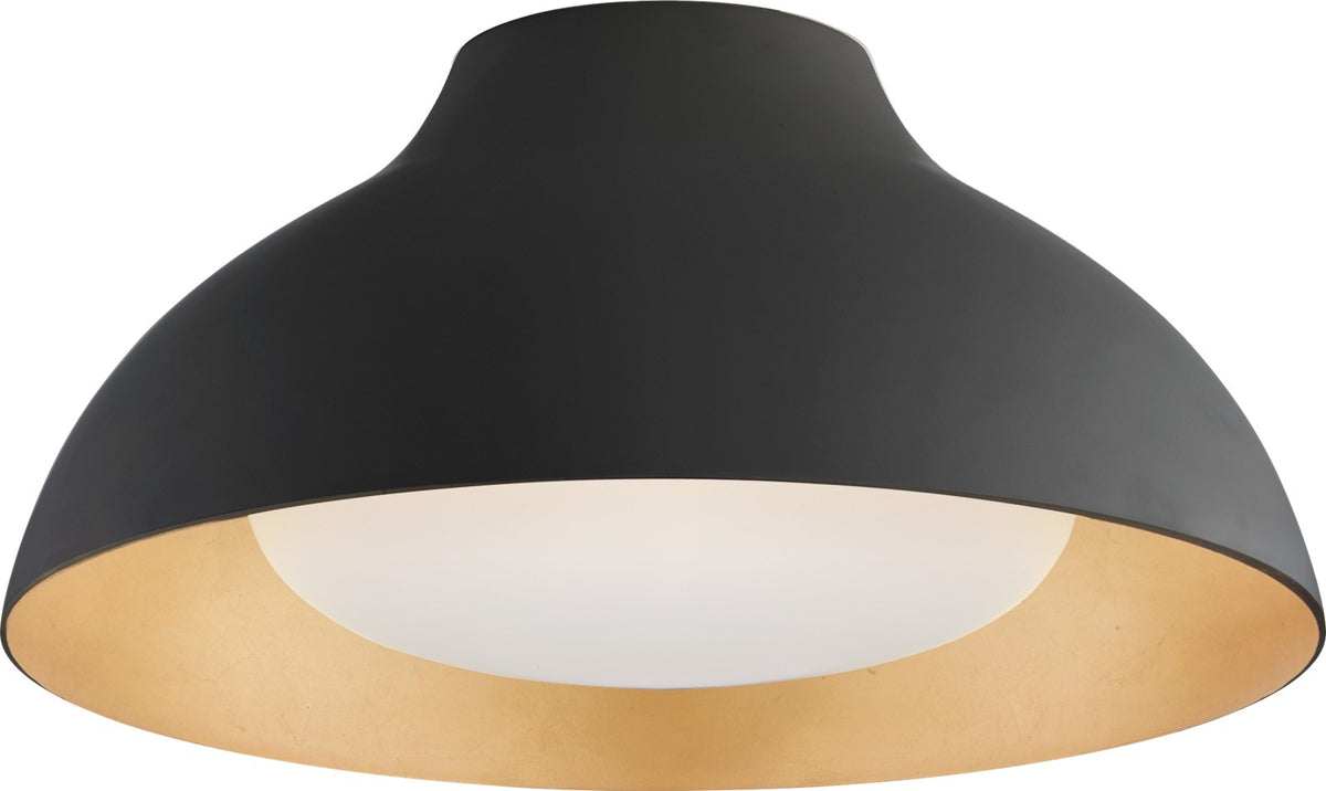 Agnes 15" Plafond — Visual Comfort — Matte Black with Soft White Glass